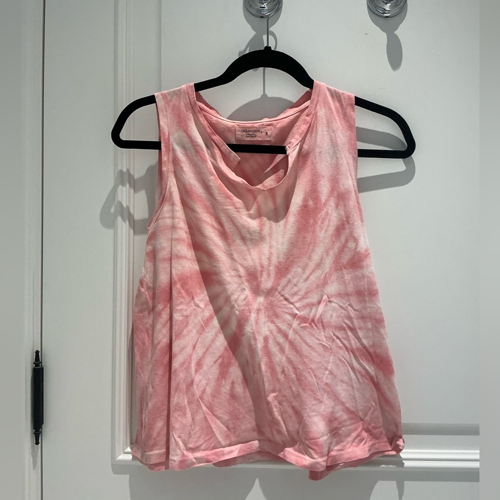Ocean Drive Pink Tie dye Tank